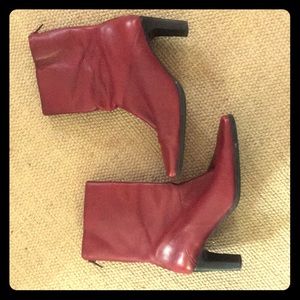 Markon red leather boots